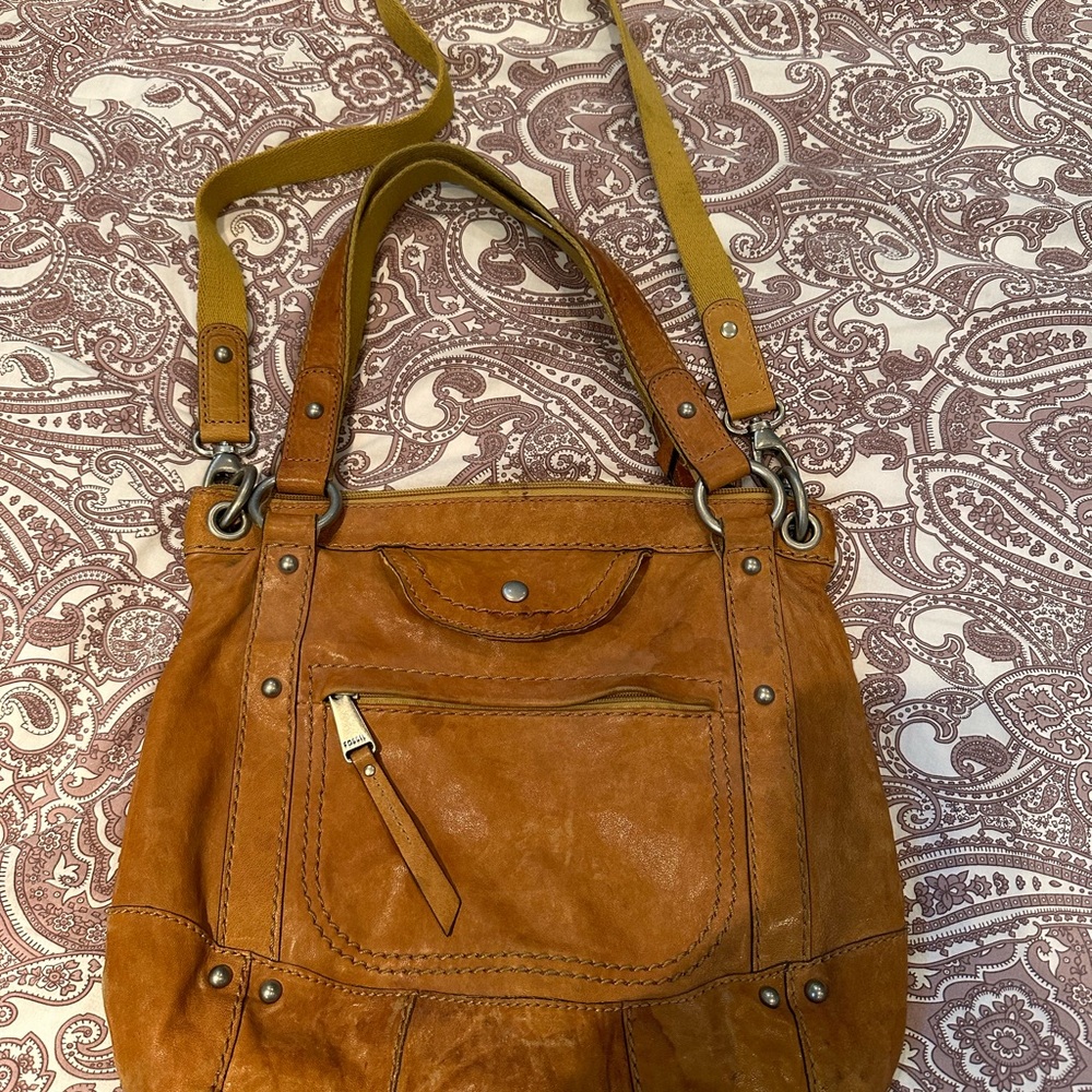 Fossil purse with short or long strap (to make crossbody)